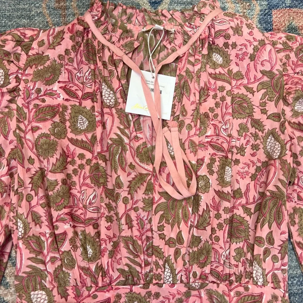 NWT Long Sleeve Anna Cate Isabella Dress, Baby Pink Floral - Picture 7 of 7